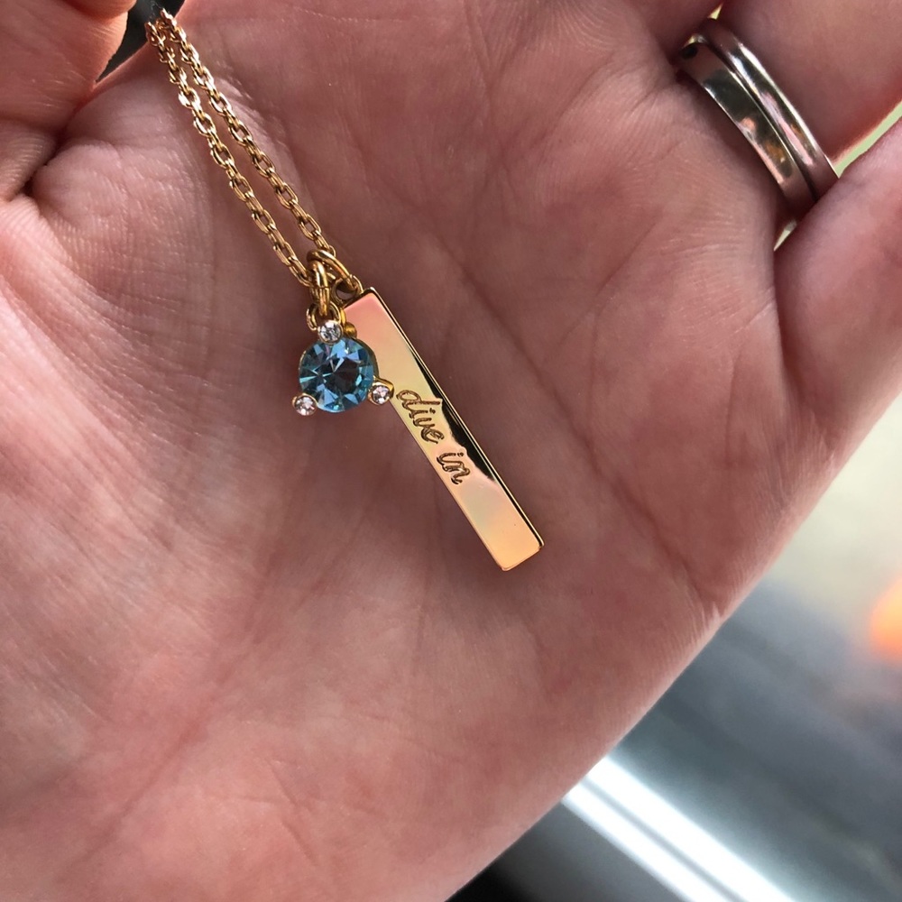 March birth stone necklace